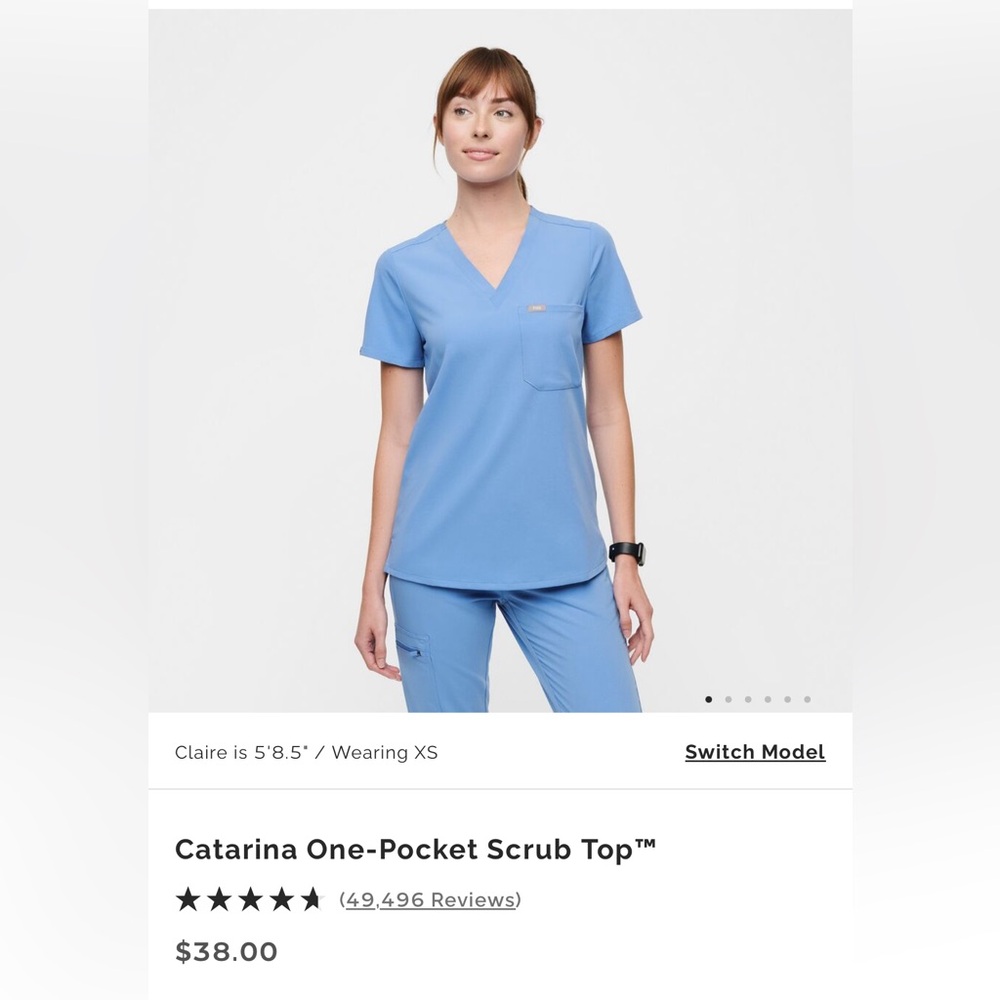 Figs Catarina one pocket scrub top in size medium